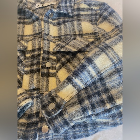 Zara | Plaid Oversized Cropped Jacket (Size:Small) - Picture 2 of 3